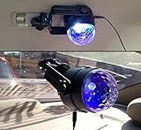 [Present-web] スタンド付き USB式 カラフル 車内 LED ミラーボール パーティー イルミネーション