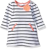 Gymboree Baby Toddler Girls' Striped French Terry Dress White 12-18 Months [並行輸入品]