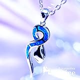 ブルーオパール装飾 スネーク蛇8の字カールフレームデザイン