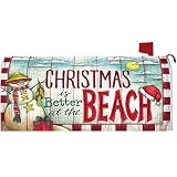 クリスマスはBetter at the beachメールボックスMakoverカバー – ビニールwith磁気ストリップ