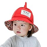 Ever Fairy かわいすぎる とんがり 帽子 キッズ こども コットン 男の子 女の子 両用 50cm NYC（5色） (レッド)