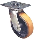Revvo Caster G Series Plate Caster Swivel Polyurethane Wheel Roller Bearing 590 lbs Capacity 4 Wheel