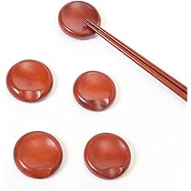 Amazon | [徳成] 箸置き (木製漆塗り/直径4.5cm) 5個セット ｜おしゃれ
