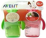 Philips AVENT BPA Free Natural Drinking Cup, Pink and Green, 9 Ounce, 2-Count　哺乳瓶　270ml　ピンク1本　グリーン1本