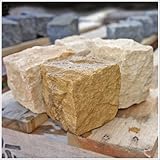 ピンコロ1丁 黄 イエローサンド 砂岩 90×90×90mm 30個セット