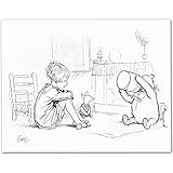 Pooh Eating Honey – Winnie the Pooh 11 x 14額なし保育園アートプリント