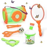STEAM Life バグキャッチャーキット 子供用 - バグキャッチキット バタフライネット付き 生き物キーパー 虫よけ虫キャッチャー - バタフライキット - バグおもちゃ キッズ エクスプローラーキット - 子供用虫キット 3 4 5 6 7 8