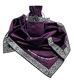 RainbowOcean タロットクロス タロットカード用ポーチ 水晶付きチャーム ３点セット...