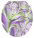 High Quality, Toilet Seat Cover Decal, Lavender Fields, Size Round