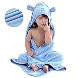 【dodokids】子供 ベビー用バスローブ ベビー マント バスタオル 赤ちゃん お風呂 マント プール キッズ バスローブ ポンチョ 出産祝い 動物柄 可愛い (♡ブルー)