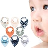 Benchmart ベビービブ よだれかけセット 三角 8枚 赤ちゃん口拭きタオル スーパービブ　食事用エプロン 赤ちゃん スタイル バンダナ形 介護 授乳 食事用 出産のお祝いギフト 柔らかい 男女