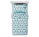 CIRCO Campfire Creatures Bears Flannel Sheet Set - Blue - Full [並行輸入品]