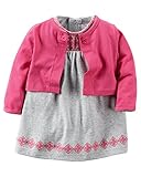 カーターズ Carter's ワンピース ＆ カーディガン 2点セット & ベビー・デポ モスリン ウォッシュクロス 2-Piece Dress & Cardigan Set 6M (61-67cm)