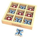 BeginAgain TicBugToe - Tic Tac Toe Travel Game for Kids of All Ages - Dragonflies & Ladybugs Will De