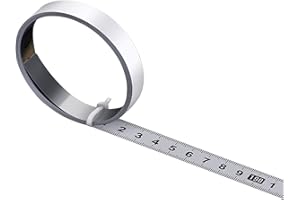 LEPEVNEY Self-Adhesive Tape Measure Carbon Steel Workbench Ruler Reverse (Right to Left) 3M Length x 10MM Width Silver Metric