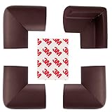 （アイム）iiniim　４個 セット　コーナークッション 角　L型　コーナーカーバー　コーナーガード　プロテクター　子供用　児童用　家庭大切　必要　テープ付き　3色　 ブラウン ワンサイズ