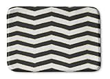 Kavka DesignsシェブロンBW memory-foamバスマット、(ブラック/ホワイト/ゴールド) – 、サイズ: 17 x 24 x 0.75 – ( telavc1381sums )