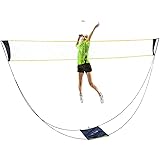 Amazon 組み立て簡単 本格バドミントンネット バドミントン ネット 支柱 バトミントン トレーニング 6 1ｍ 国際標準サイズ 携帯便利 収納ケース付き 持ち歩きで好きな場所で バドミントン E買い物ネットワーク ネット ゲージ