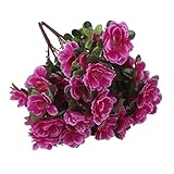 Ｓherry　2房偽のツツジ造花は、紫色の結婚式の家の装飾を花束