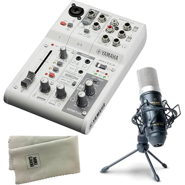 Amazon.co.jp: YAMAHA ミキサー AG03MK2 W(白) + コンデンサーマイク 