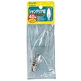 エルパ (ELPA) シャンデリア 電球 おしゃれ E17 消費電力 40W クリア G-66NH(C)