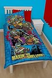 Teenage Mutant Ninja Turtles Single Duvet Set [並行輸入品]
