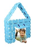 Fortボードスターターパック – Kids Building Toy – ジャンボConstructionブロック – 43 Pieceセット – ライトブルー