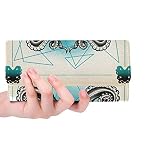 Silly Meow Octopus Dot Workカスタムレディース財布レディース三つ折りロングクラッチ財布Greatギフト 7.48"(L) x 1.22"(W) x 4.02"(H)