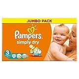 Pampers Simply Dry Size 3 Midi 4-9kg (90) - Pack of 6 by Pampers