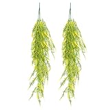 Zhhlinyuan 2pcs Artificial Leaves Vine Ivy Silk Greenery Wedding Party Artificial Hanging Plant Gree