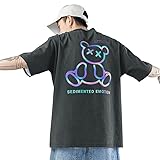 [FEISEDY] Tシャツメンズ 半袖 綿100 春服 大きいカットソーティーシャツ プリントt シャツファッション トップスメンズ レディース おもしろ A8021