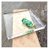 透明度の高い正方形のアクリル製水槽、浅い水槽の写真撮影用小道具、厚さ5MMの多機能ディスプレイボックス(40x40x5cm/15.7x15.7x2in)