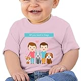 ハート型 ペット 記号 カップル ドッグ子供服 ベビーTシャツ 半袖 男の子 女の子 クルーネック カジュアル