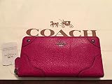 COACH財布 WALLET MICKIE ACCORDION ZIP AROUND LEATHER CLUTCH Cranberry [並行輸入品]
