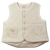 《H29年春物》(日本製) Pample Mousse(パンプルムース) オーガニック接結動物ワッペン・モチーフ付胴着 50~70cm/IV NO.DP-71516