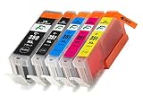 【フクタマ】 Canon キヤノン プリンター 用 互換インク 351 BCI-351XL+350XL/5MP 5色セット 大容量 canon プリンター 用 互換インクカートリッジ (5色セット)