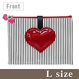 ポーチェ(pouche) Ｗポーチ ハート Ｌサイズ(レッド)