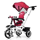 ALUP- 折り畳み式の子供の三輪車、赤ちゃんのバイク、子供の自転車、赤ちゃんのトロリー (色 : 赤)