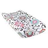 Trend Lab Waverly Baby Pom Pom Play Changing Pad Cover Coral/Teal/Yellow [並行輸入品]