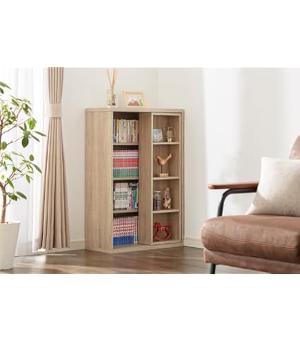 Amazon｜サンゴ スライド本棚 W575 幅57.5cm 書棚 スライド