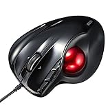 サンワサプライ トラックボール 有線 レーザーセンサー チルトホイール搭載 5ボタン ブラック MA-TB44BKN