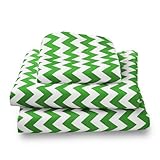 bkb Chevron Toddler Sheet Set, Green by bkb