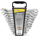 Titan Tools 17398 22-Piece SAE & Metric Combination Wrench Set [並行輸入品]