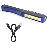 AOIF COB LED 作業灯 ペン型 強力320ルーメン ミニ懐中電灯 ペンライト 先端LED付 （クリップ＆マグネット付） USB充電式ワークライト 広角仕様 緊急状況など大活躍 2605