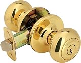 凡例809129ビスケットスタイルフロントドアノブエントリLockset、us3真鍮仕上げby凡例