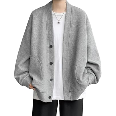 Amazon | [Poperdision] カーディガン メンズ 秋服 長袖 ジャケット