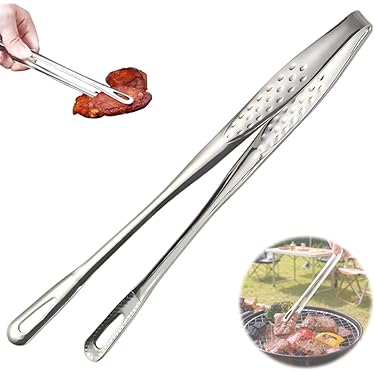 Three Snow 新越ワークス/ピタッと！つまめるトング -ひとつで3役、豆腐もつかめるコンパクトなトング - スタイルストア Tezzorio 16インチ ステンレススチール ユーティリティトング キッチン/サービングトング スカラップグリップエッジ ブルー