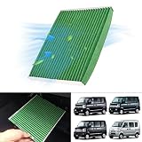 AUTO SPEC 車用 エアコンフィルター 5層構造 活性炭入り カーエアコン用フィルター スズキ エブリィ DA64/ スクラム DG64 / タウンボックス DS64W / ミニキャブバン DS64V / NV100クリッパー DR64V など車種 PM2.5除去 抗ウイルス 花粉除去 排ガス 臭をとる (グリーン)