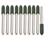 uxcell ゴム砥石 軸付砥石 ダイヤモンド研削　研磨ヘッド　研磨ビット　研磨剤　金属　精密研削　10個