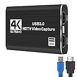 4K HDMI ビデオキャプチャカード 60FPS USB 3.0 ゲームキャプチャデバイス ストリーミング/録画用 PS5/PS4/Xbox/Nintendo Switch/OBS/PC対応 低遅延